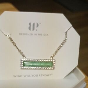 Elegant Silver and Green Necklace